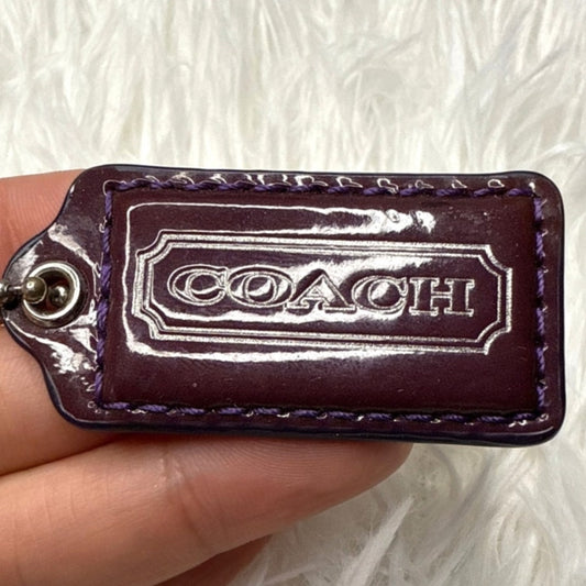 1.5" COACH Patent Leather Fob Bag Charm Hang tag Hangtag