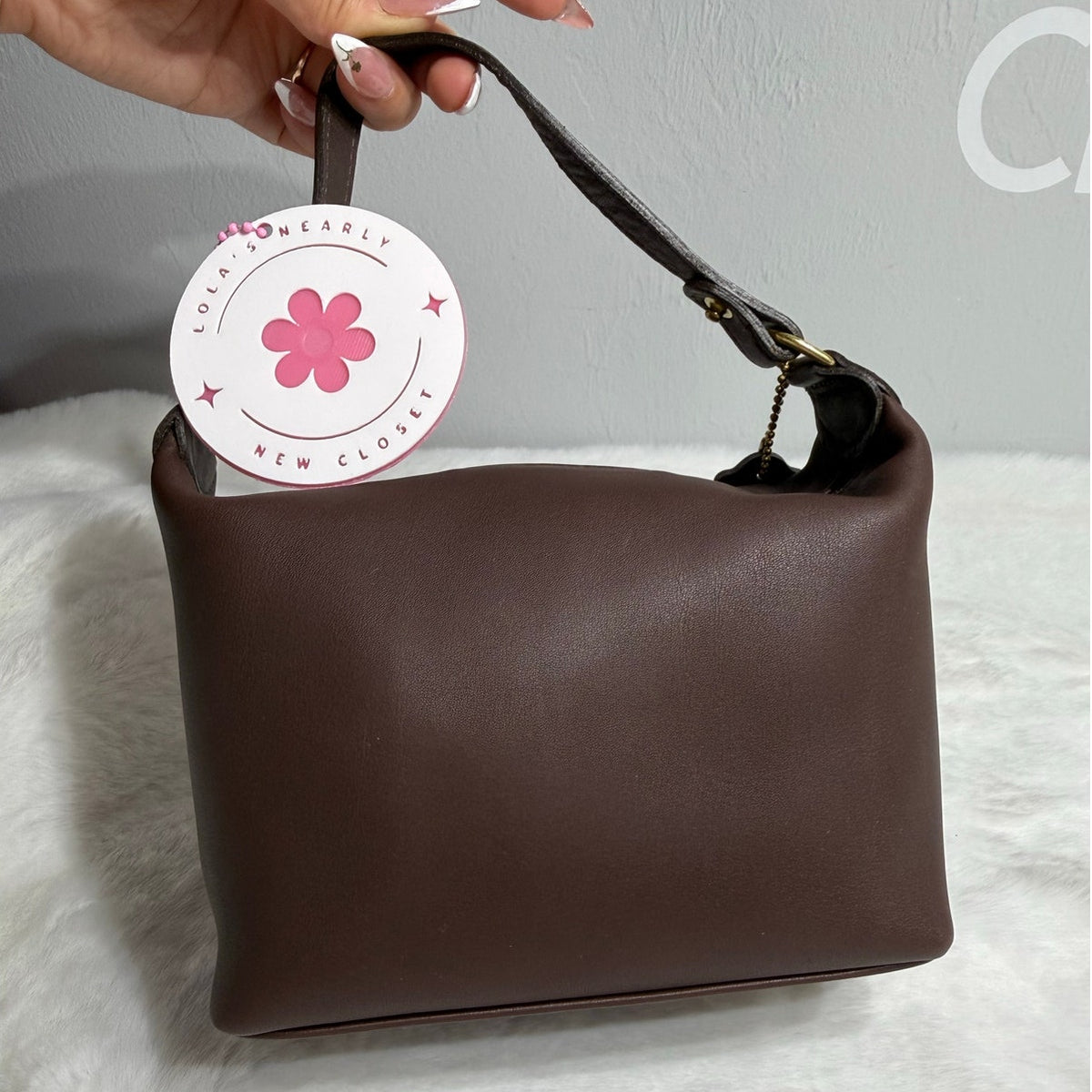 Vintage COACH Classic Pouch Mahogany 9261 Dominican Republic