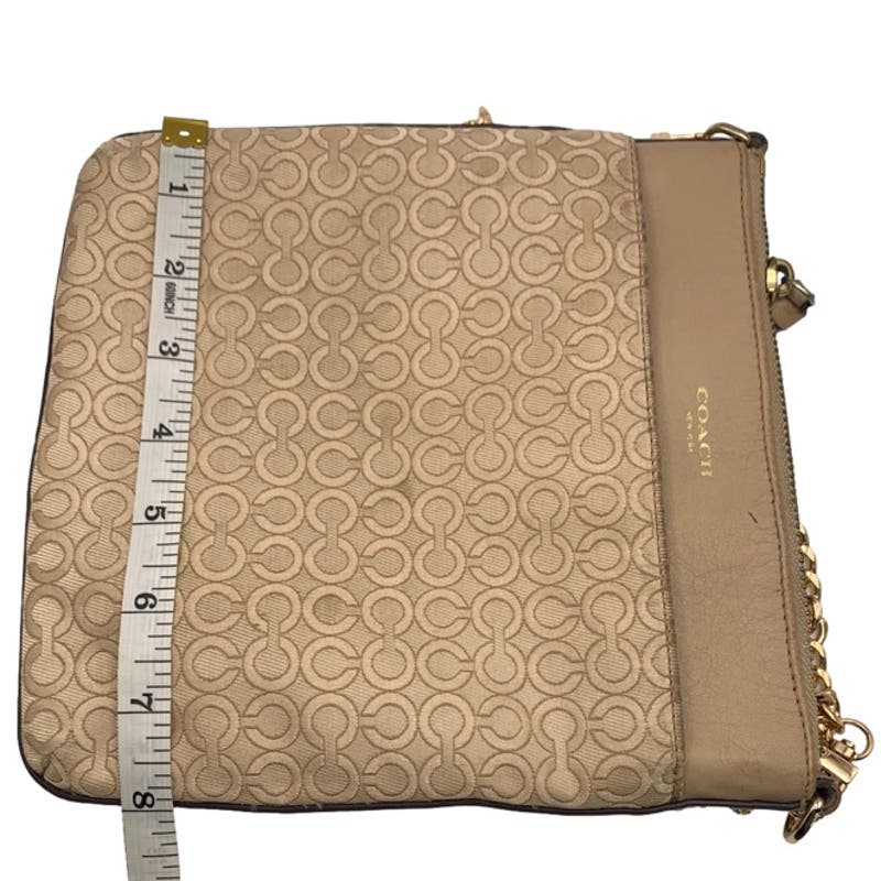 COACH Signature Canvas Crossbody with Chain Crossbody Strap