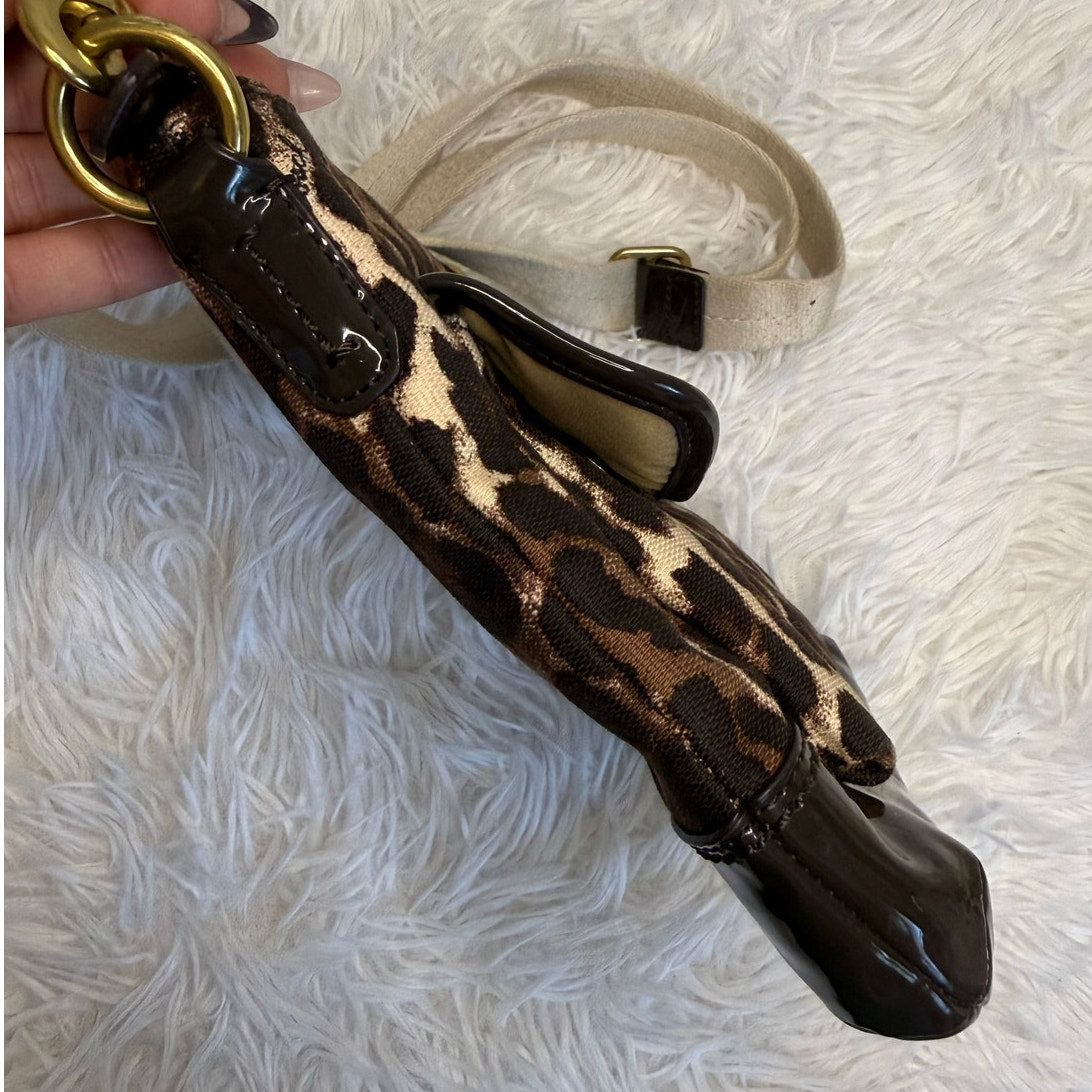 y2k COACH Park Ocelot Leopard Crossbody Bag