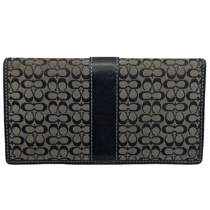 COACH Black and Gray Checkbook