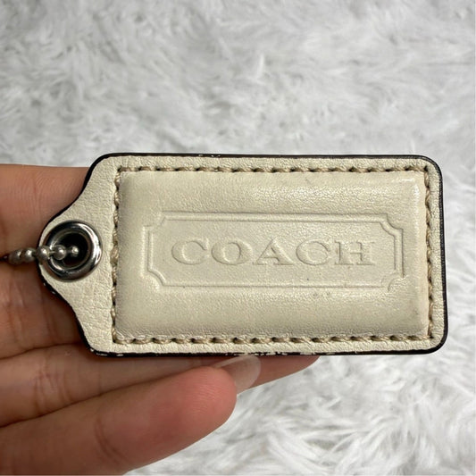 2" COACH Bone Fob Bag Charm Hang tag Hangtag