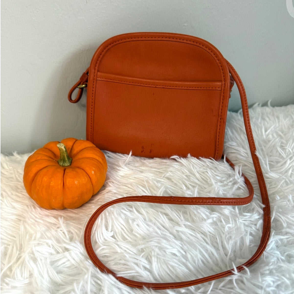 Vintage COACH Tangerine Abbie Bag 9017