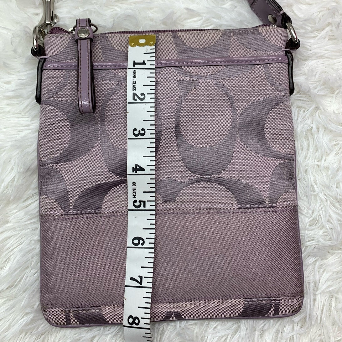 y2k COACH Purple Signature Canvas Crossbody