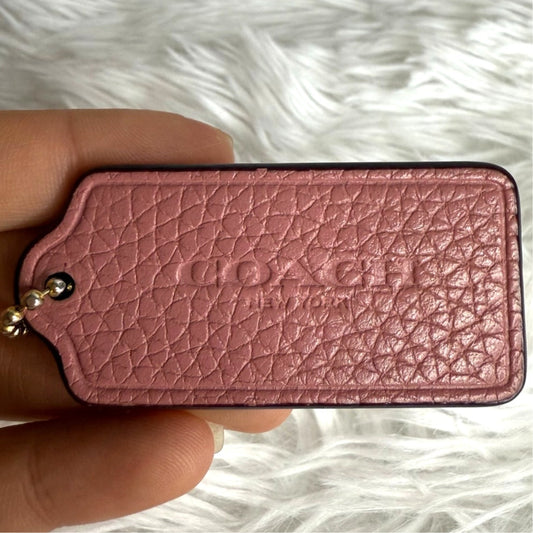 COACH Dusty Pink Fob Bag Charm Hang tag Hangtag