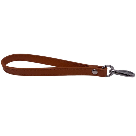 Earthy and Silver Wrist Strap Bag Strap 20CM PU Leather Handles