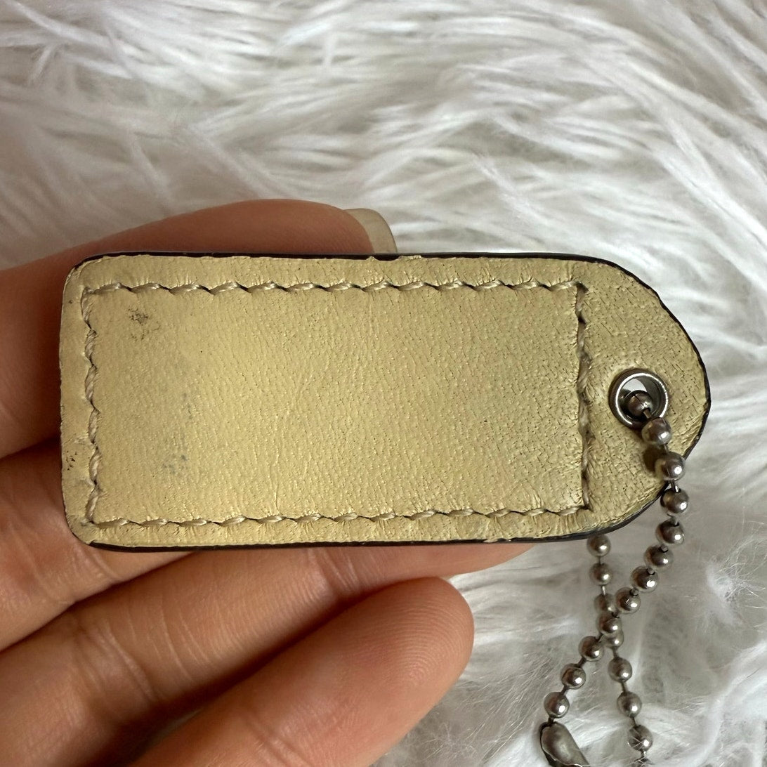 1.5" y2k COACH Vintage Fob Bag Charm Hang tag Hangtag