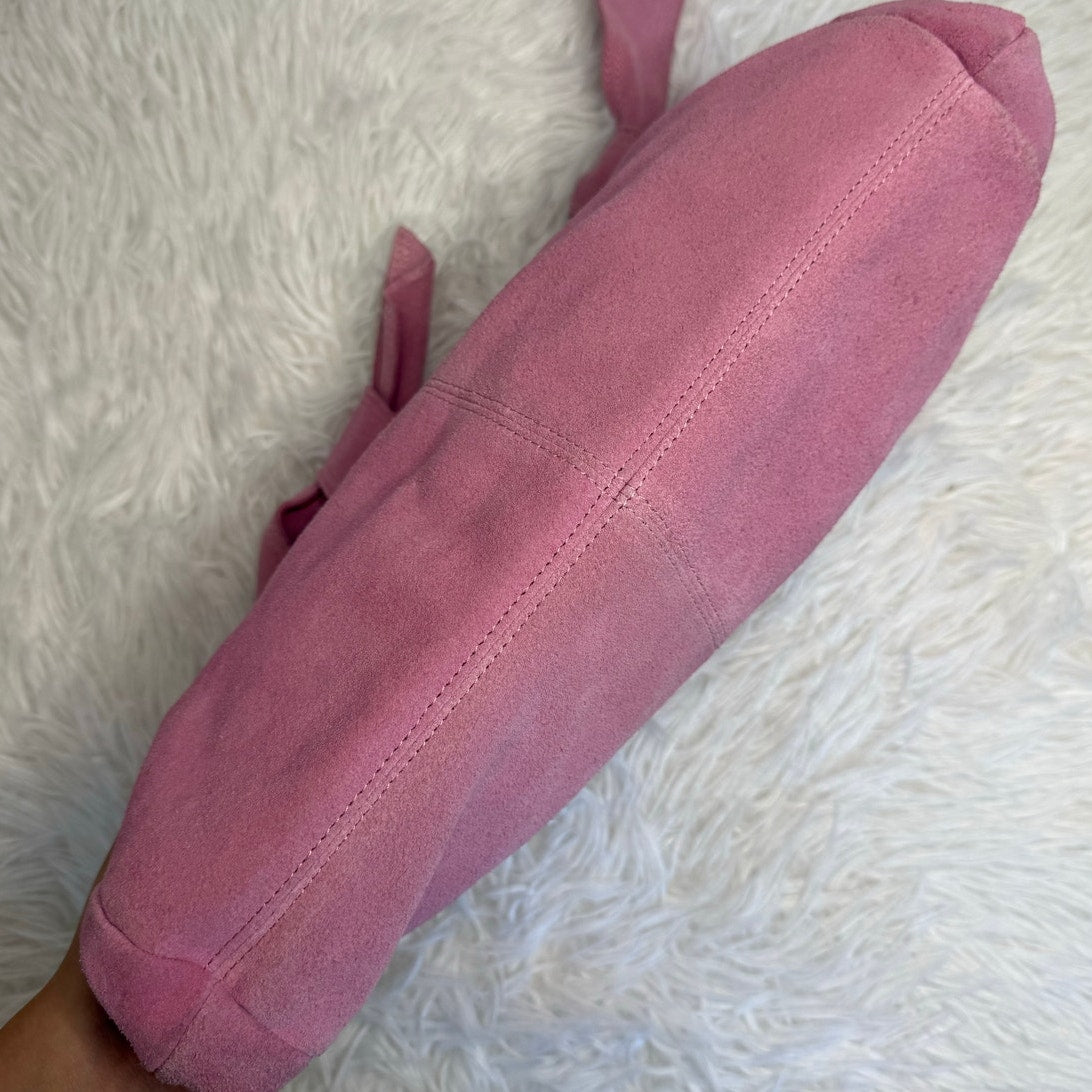 Vintage Anthropologie Nest Pink Suede Purse