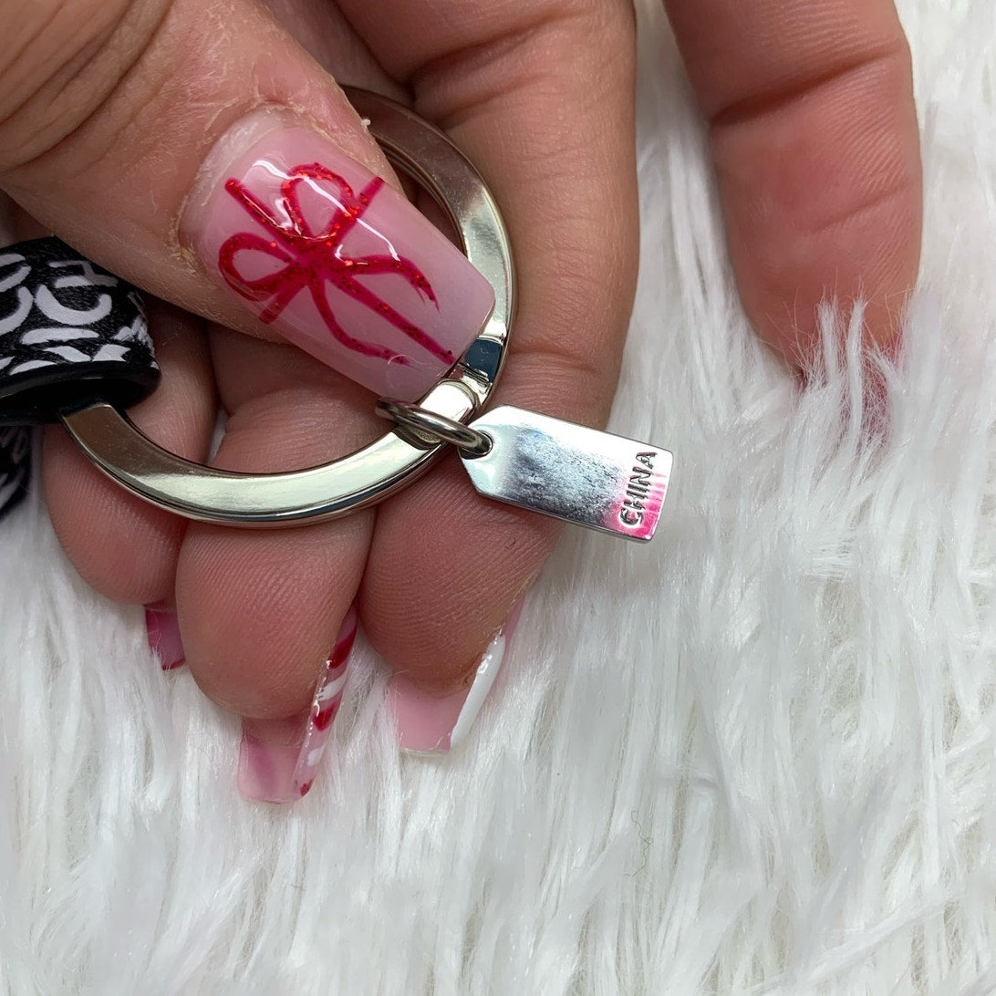 y2k COACH Slip on Shoe Graffiti Turnlock Bag Charm Key Chain