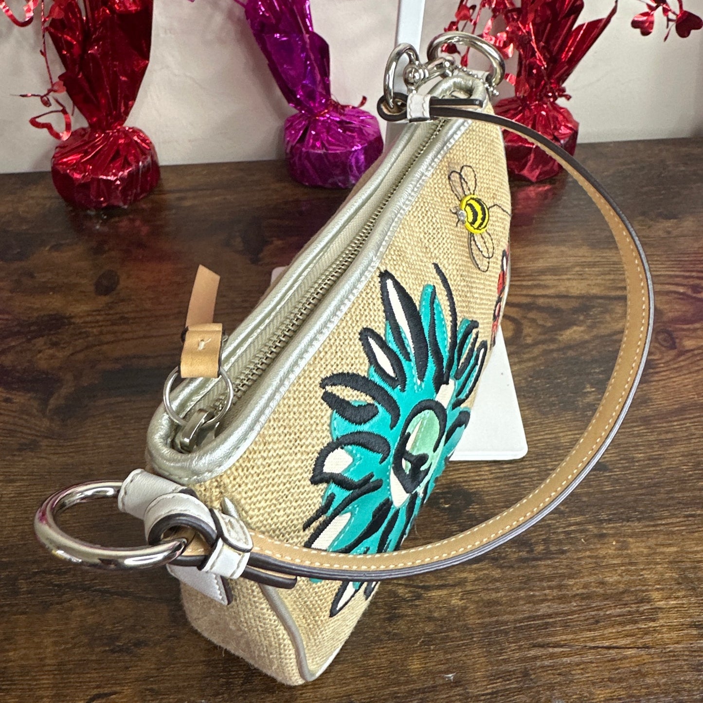 y2k COACH Vintage Bumble Bee Floral Mini Bag Demi