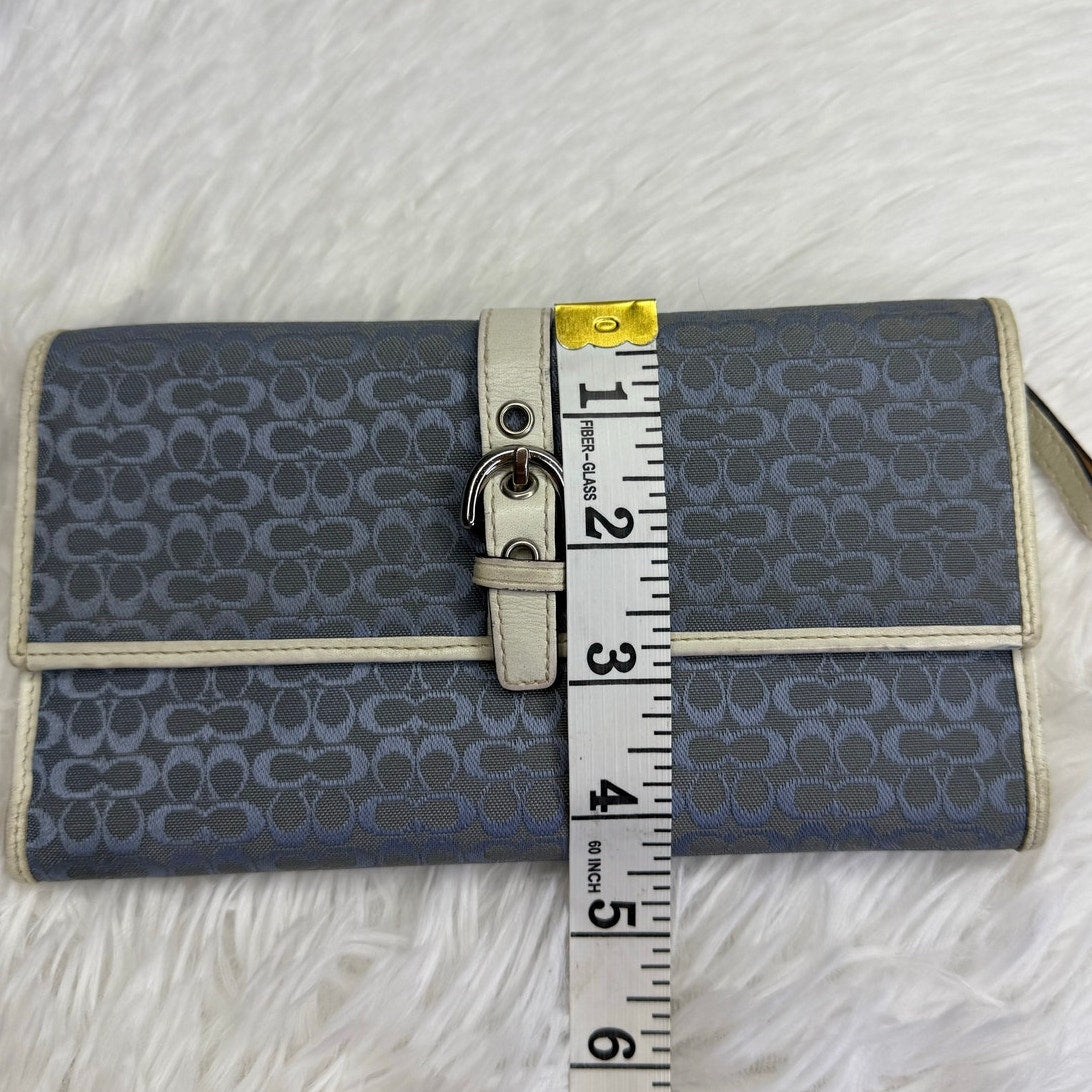 Vintage COACH  y2k Blue Soho Signature Wallet