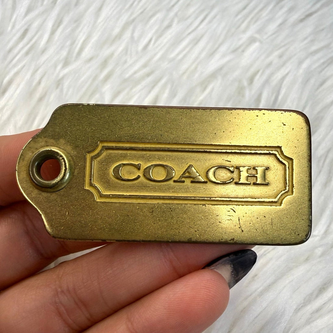 2" Vintage COACH y2k Fob Bag Charm Hang tag Hangtag