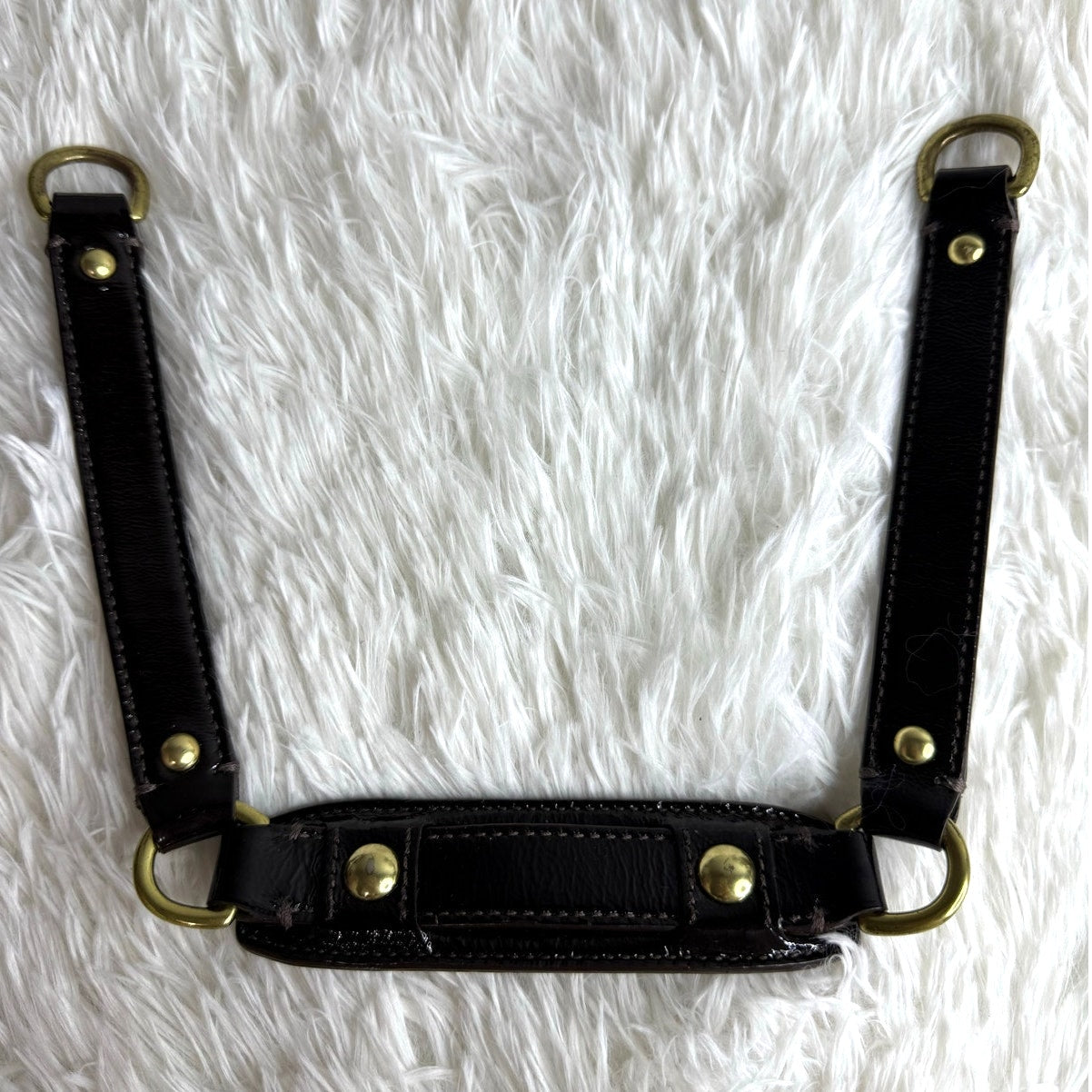 Brown Patent Leather Shoulder Replacement Strap