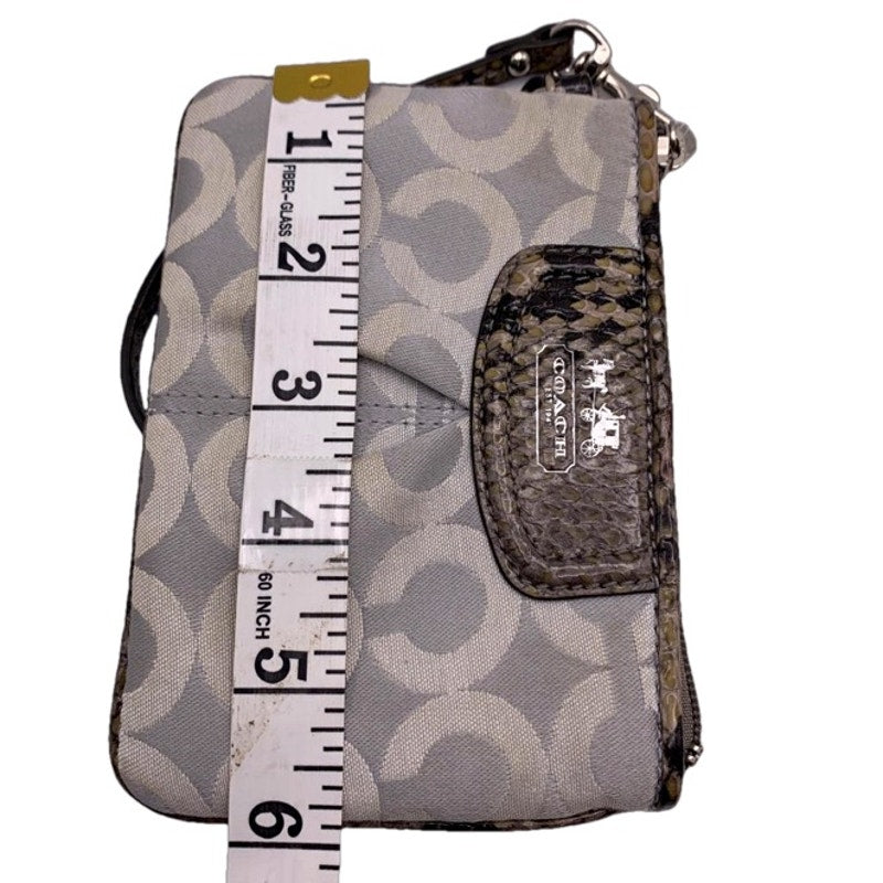 COACH Signature Animal Print Canvas Wristlet