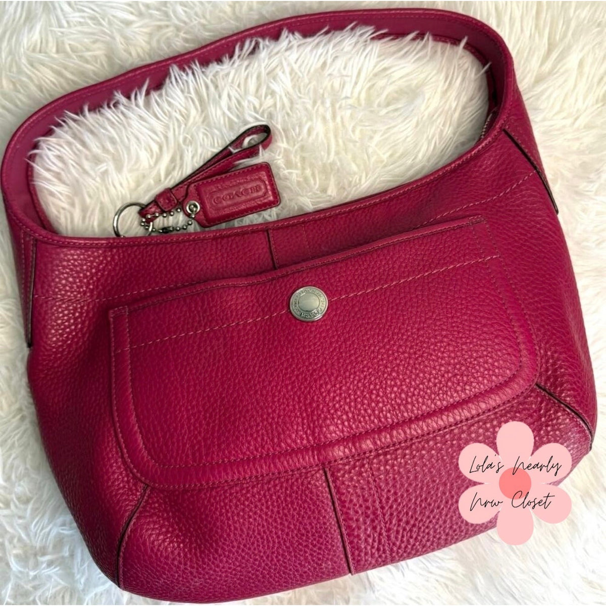 y2k COACH Z Ergo Leather Small Hobo Shoulder Bag