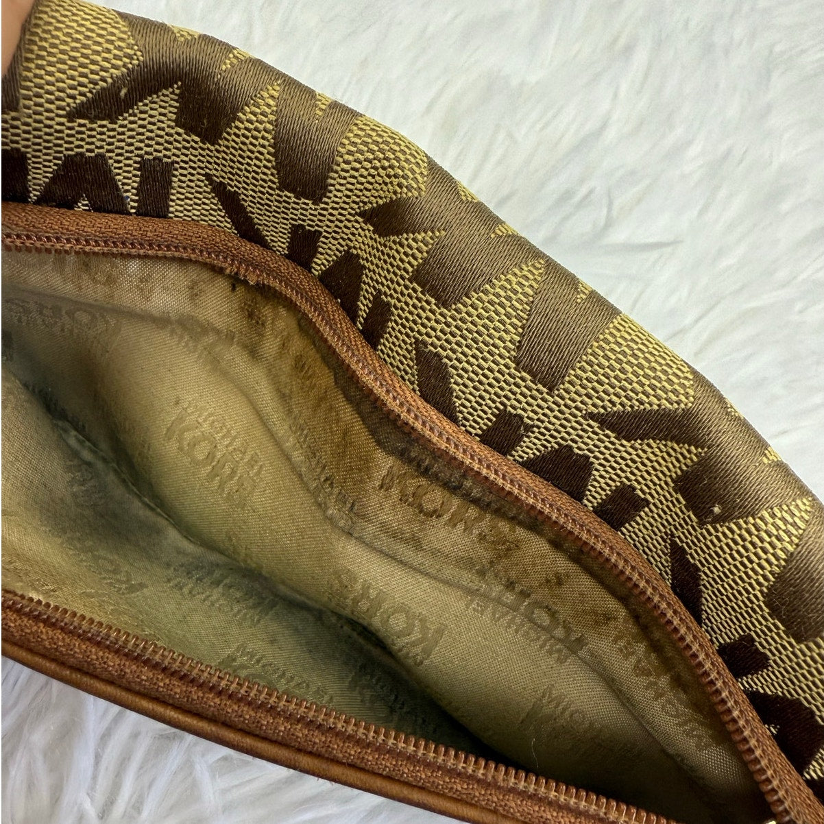 SALE Michael Kors Brown Signature Canvas Slim Wallet