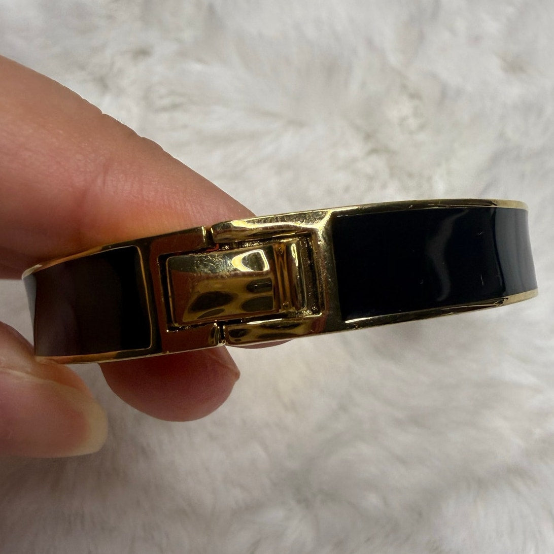 kate spade New York Black Gold Spade Bangle Bracelet