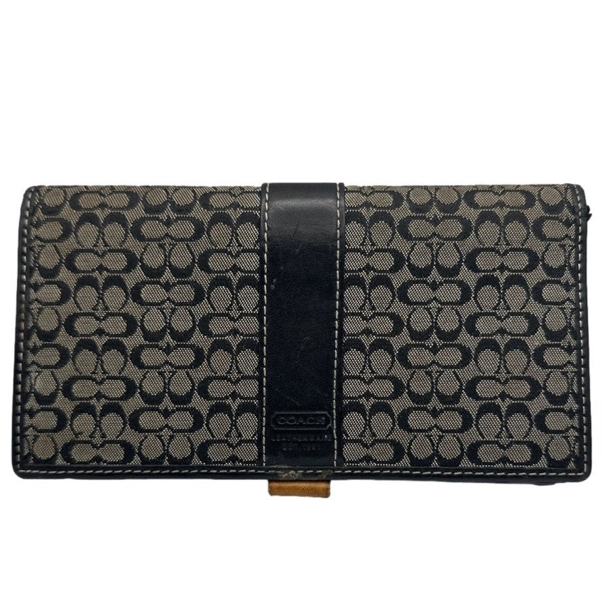 COACH Black and Gray Checkbook