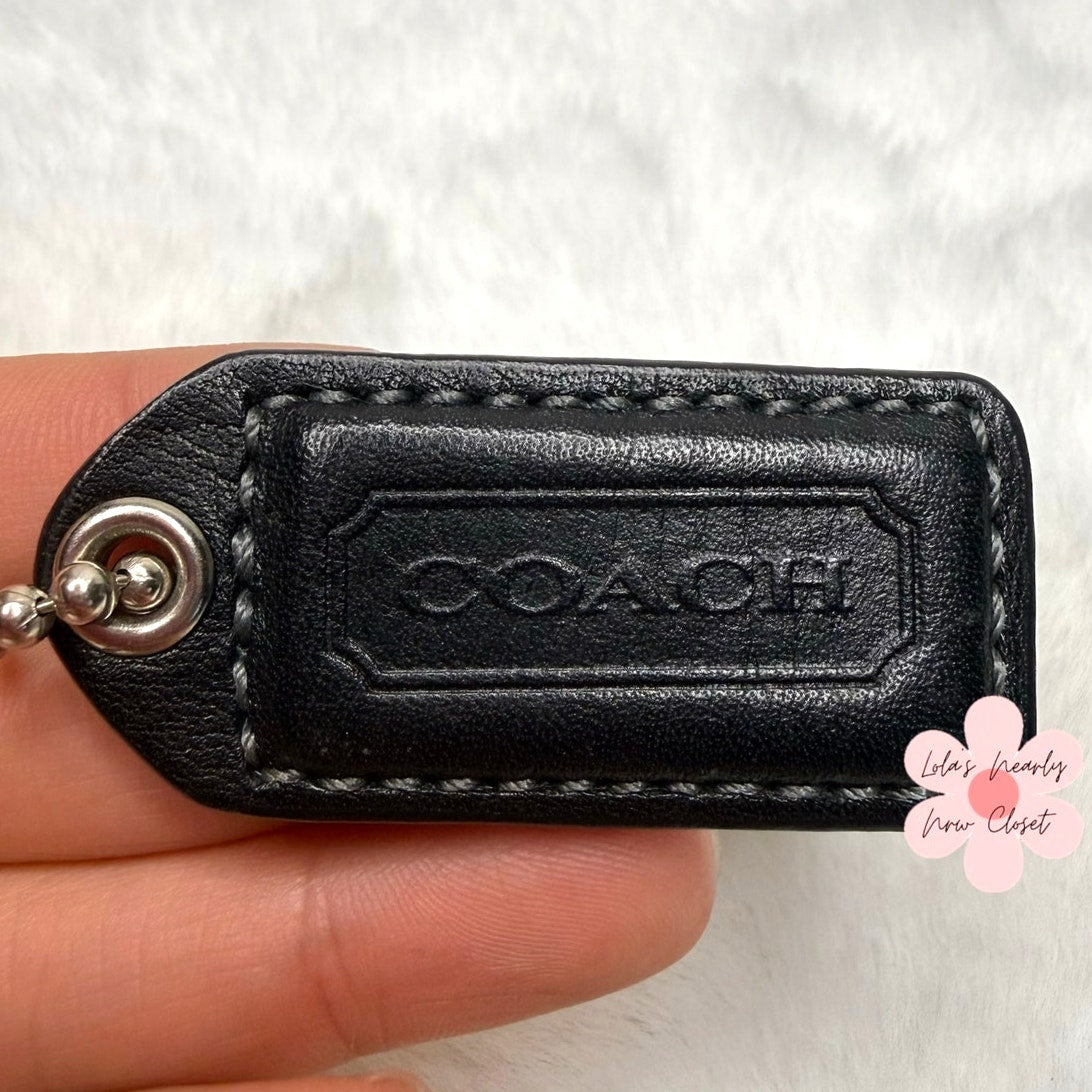1.5" y2k COACH Vintage Fob Bag Charm Hang tag Hangtag