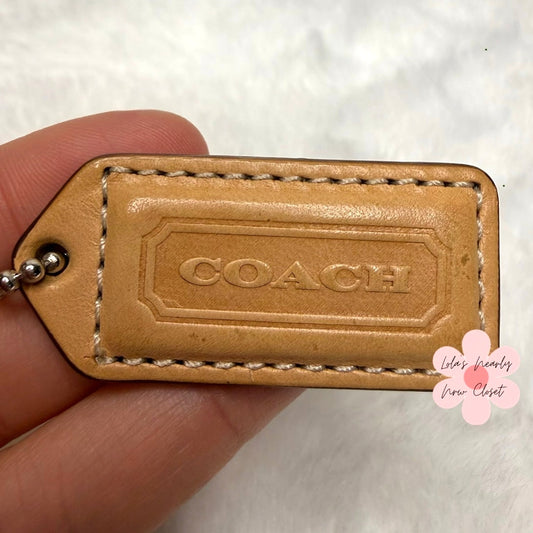 1.5" y2k COACH Vintage Fob Bag Charm Hang tag Hangtag
