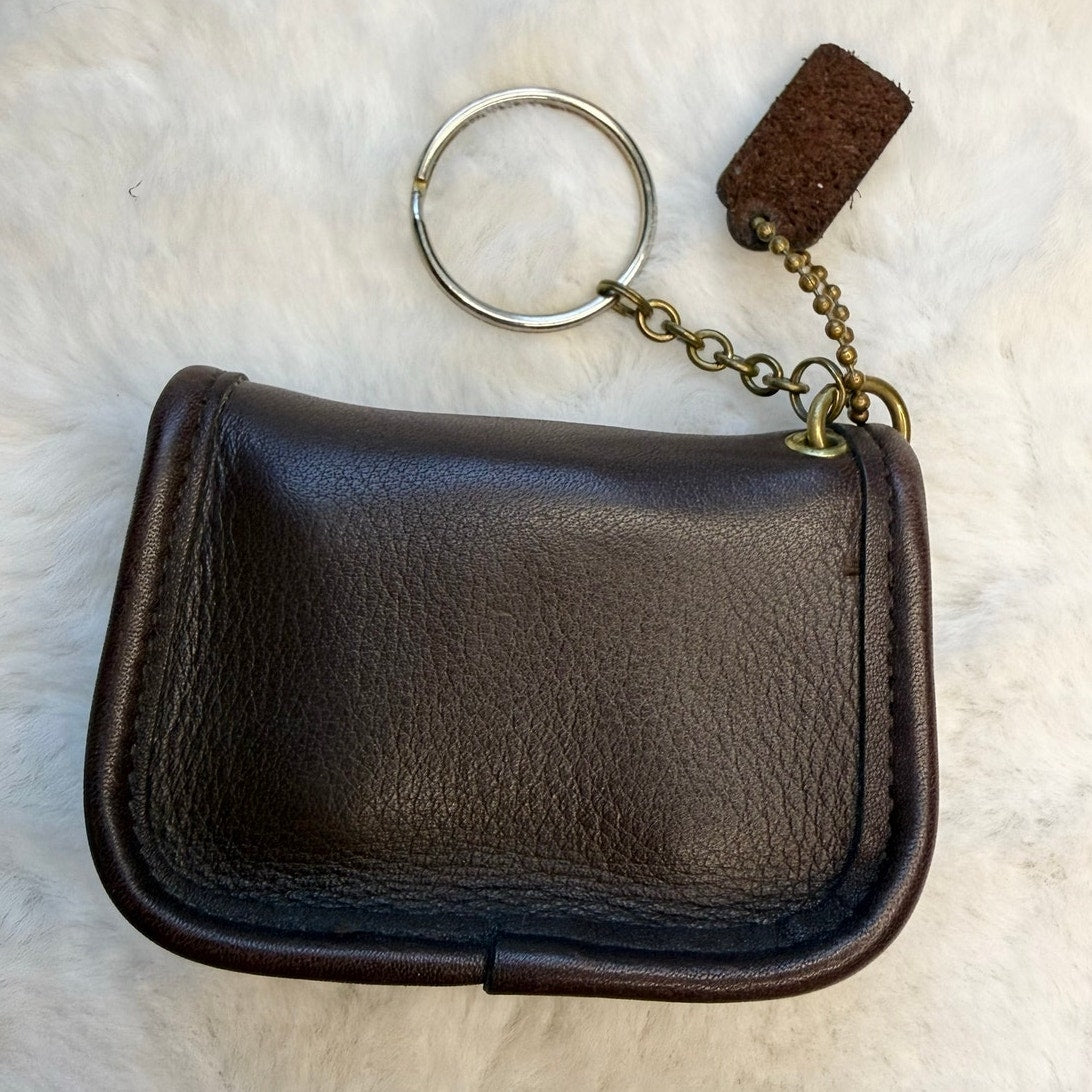 Vintage Coach City Key Fob Style 7105 Mahogany RARE Mini Pouch