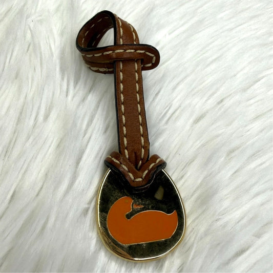 1" DOONEY & BOURKE Orange Duck Brown Bag Charm