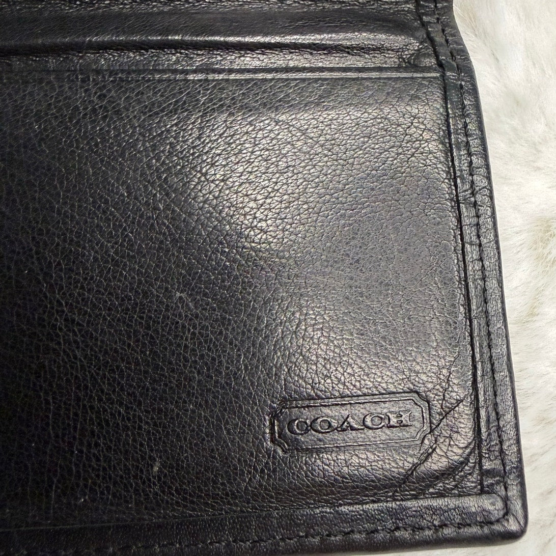 Vintage Coach Black Card Slot Case
