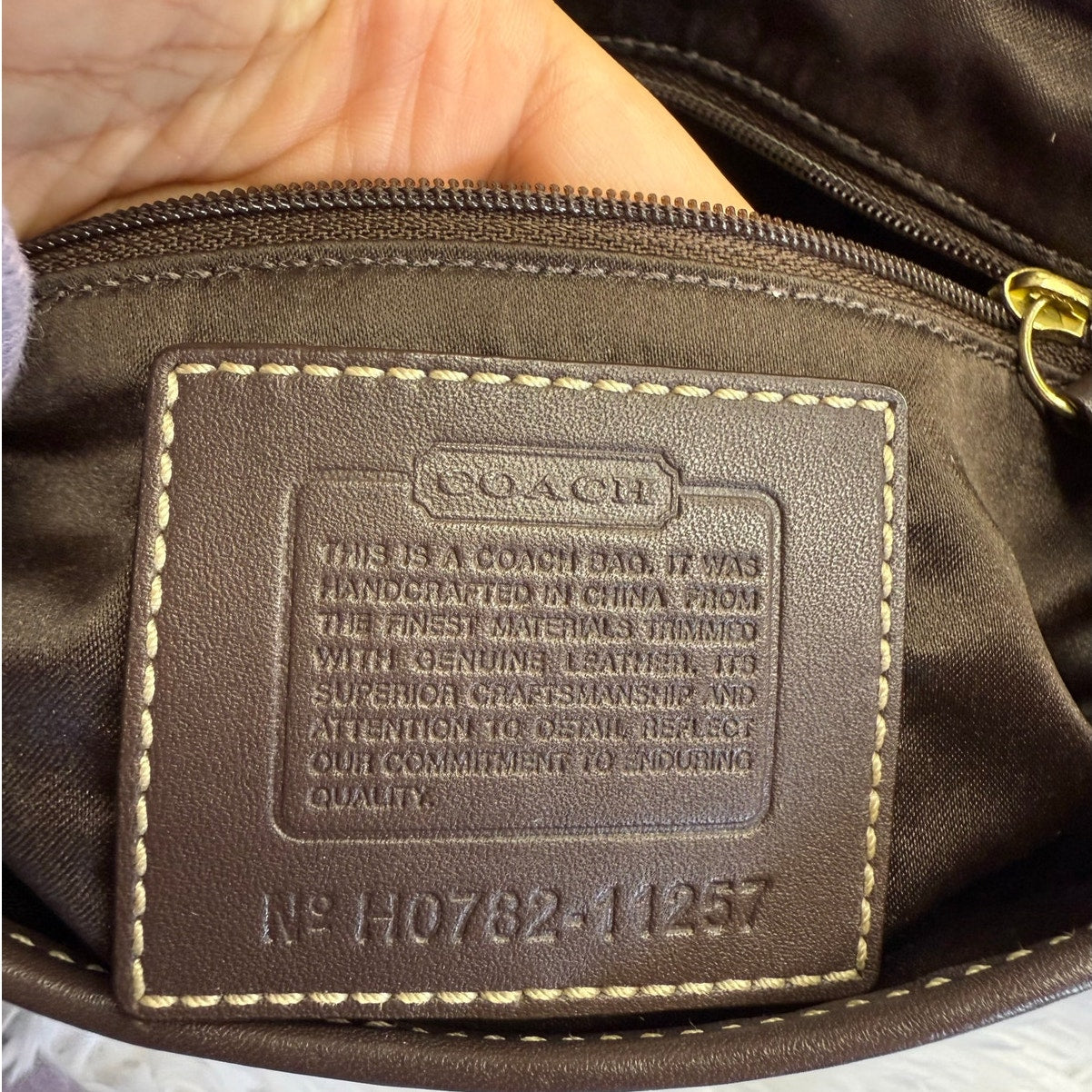 Vintage COACH y2k Brown Signature Canvas Jacquard Ergo Shoulder Bag