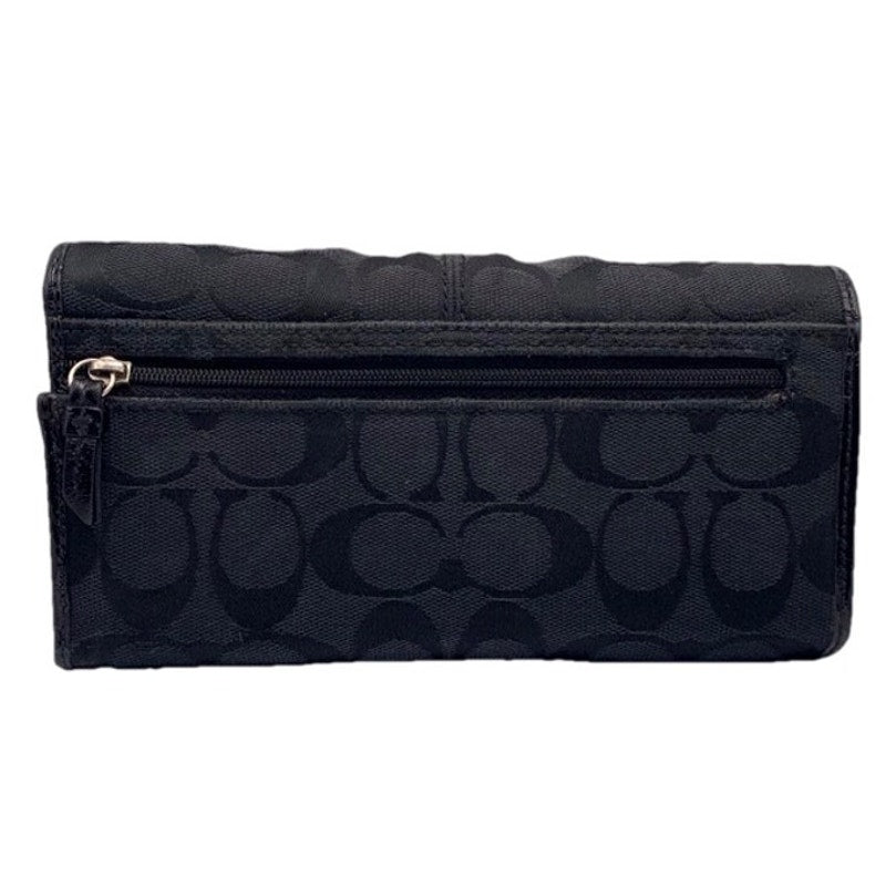 COACH Black Signature Canvas Wallet