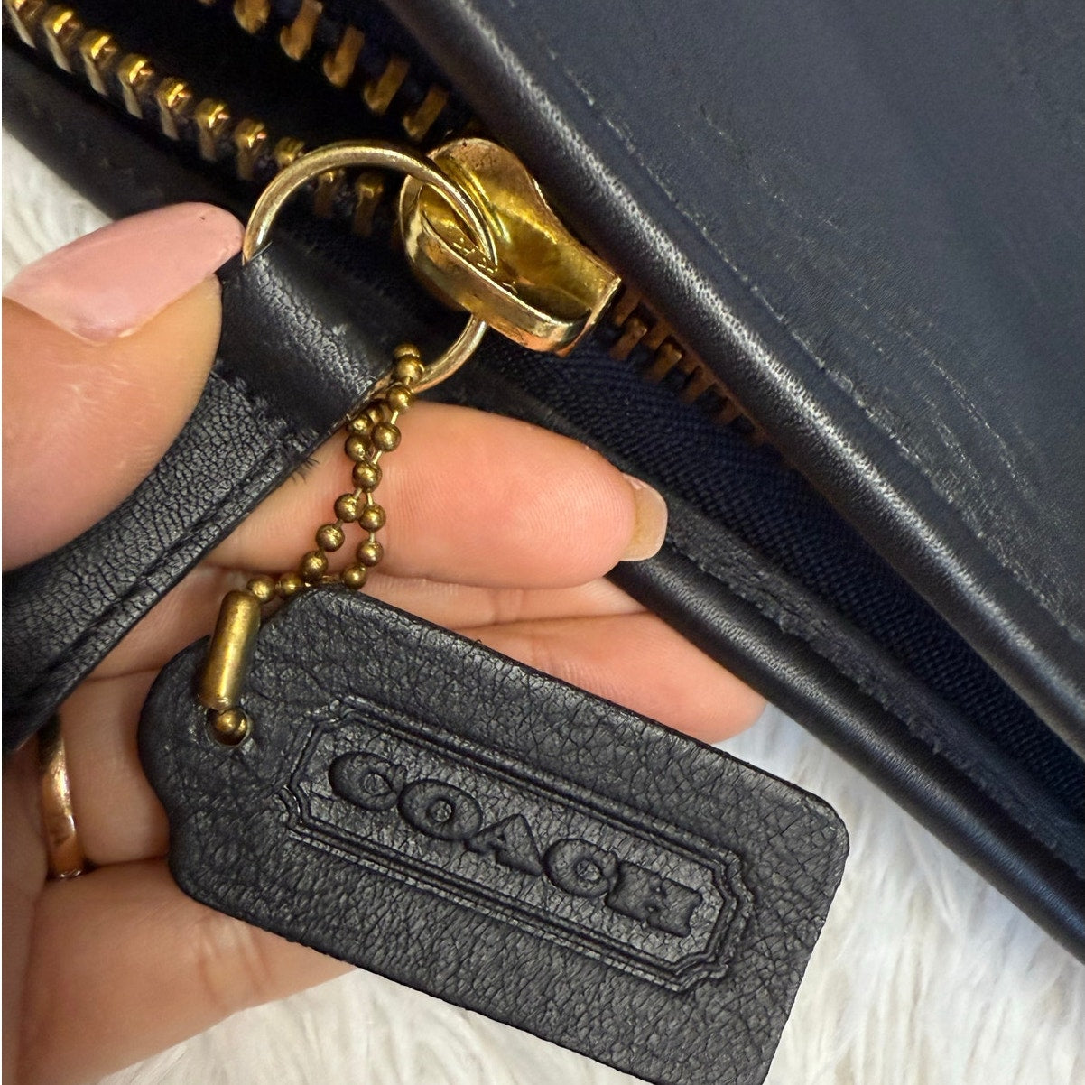 Vintage Coach 5225 Black Leather Document Laptop Portfolio Brief Case USA 1995