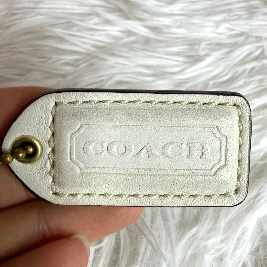 2" y2k COACH Vintage Fob Bag Charm Hang tag Hangtag