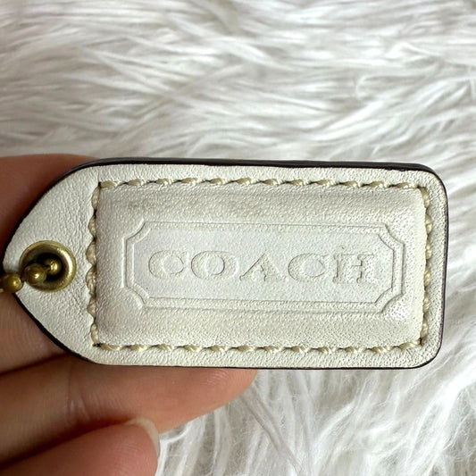 2" y2k COACH Vintage Fob Bag Charm Hang tag Hangtag