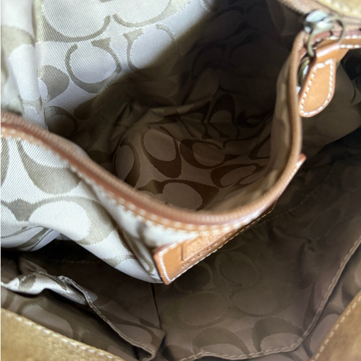 y2k COACH Vintage Tan Soho Double Strap Shoulder Bag Purse