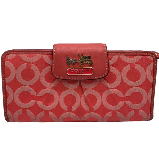 y2k COACH Carriage Signature Canvas Wallet