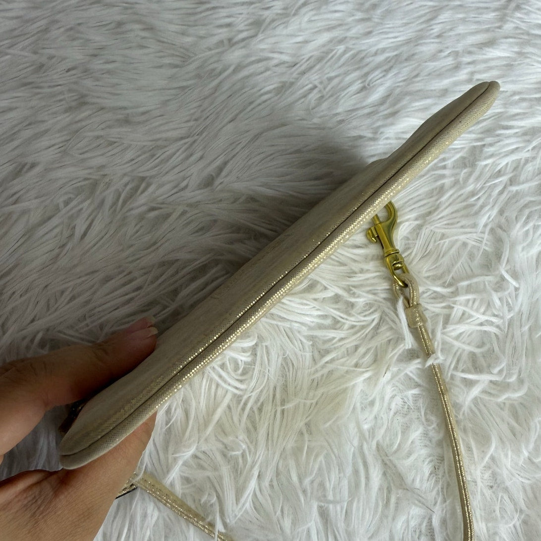 COACH Gold Poppy Wristlet