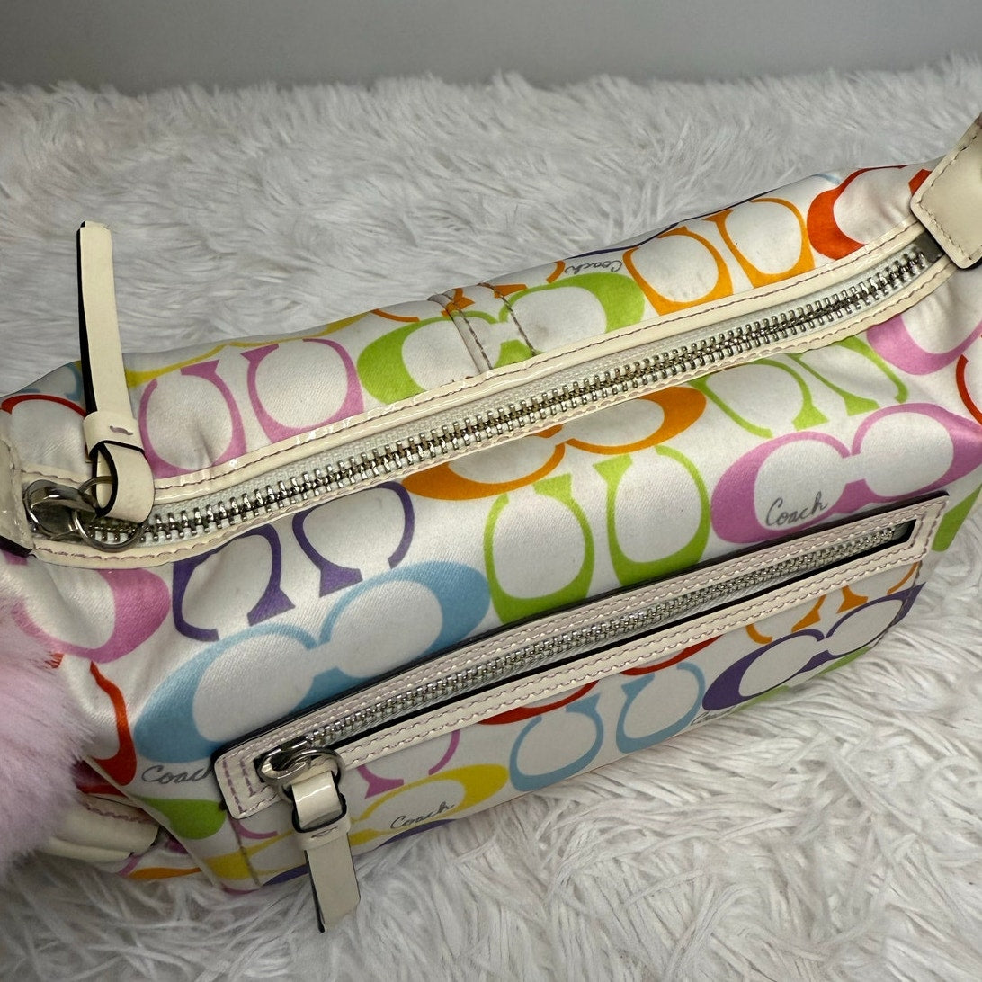 y2k COACH Multicolored Scribble Signature Kisslock Mini Bag Shoulder Bag