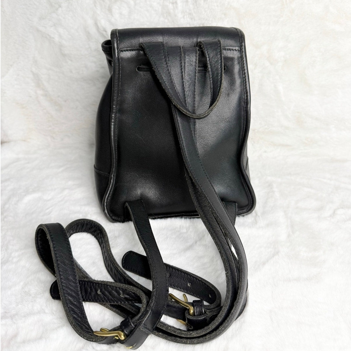 Vintage Coach Black 9960 Daypack Drawstring Backpack