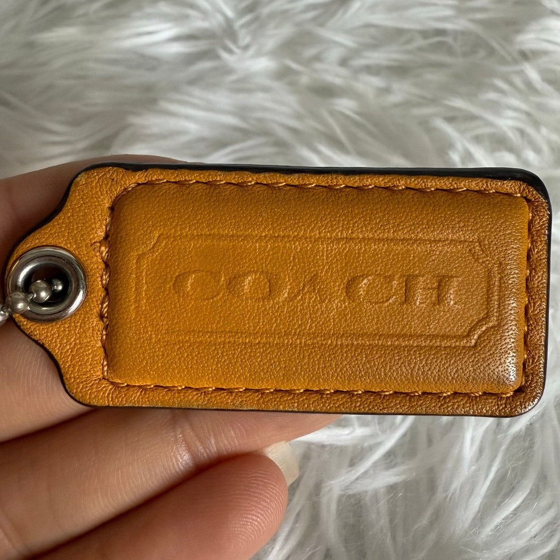 COACH Orange Fob Bag Charm Hang tag Hangtag