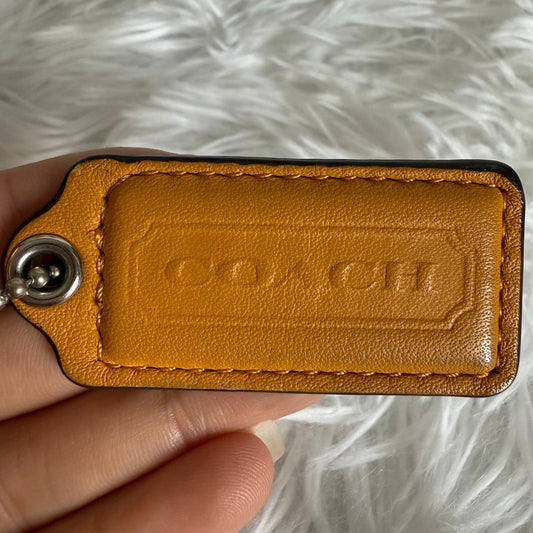 COACH Orange Fob Bag Charm Hang tag Hangtag