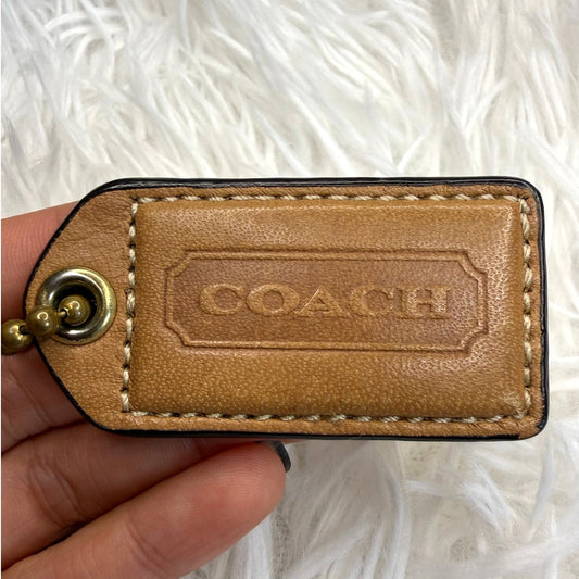 2" y2k COACH Vintage Fob Bag Charm Hang tag Hangtag
