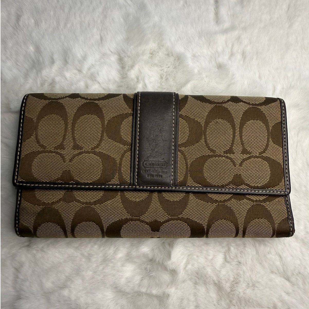 Coach Brown Canvas Wallet
