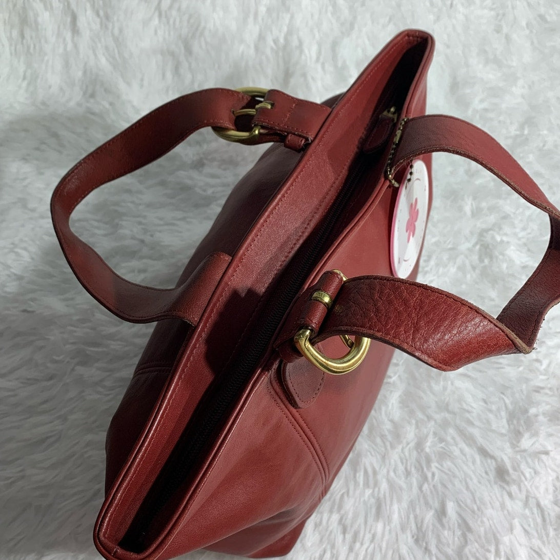 Vintage COACH Waverly Red United States Top Handle Handbag