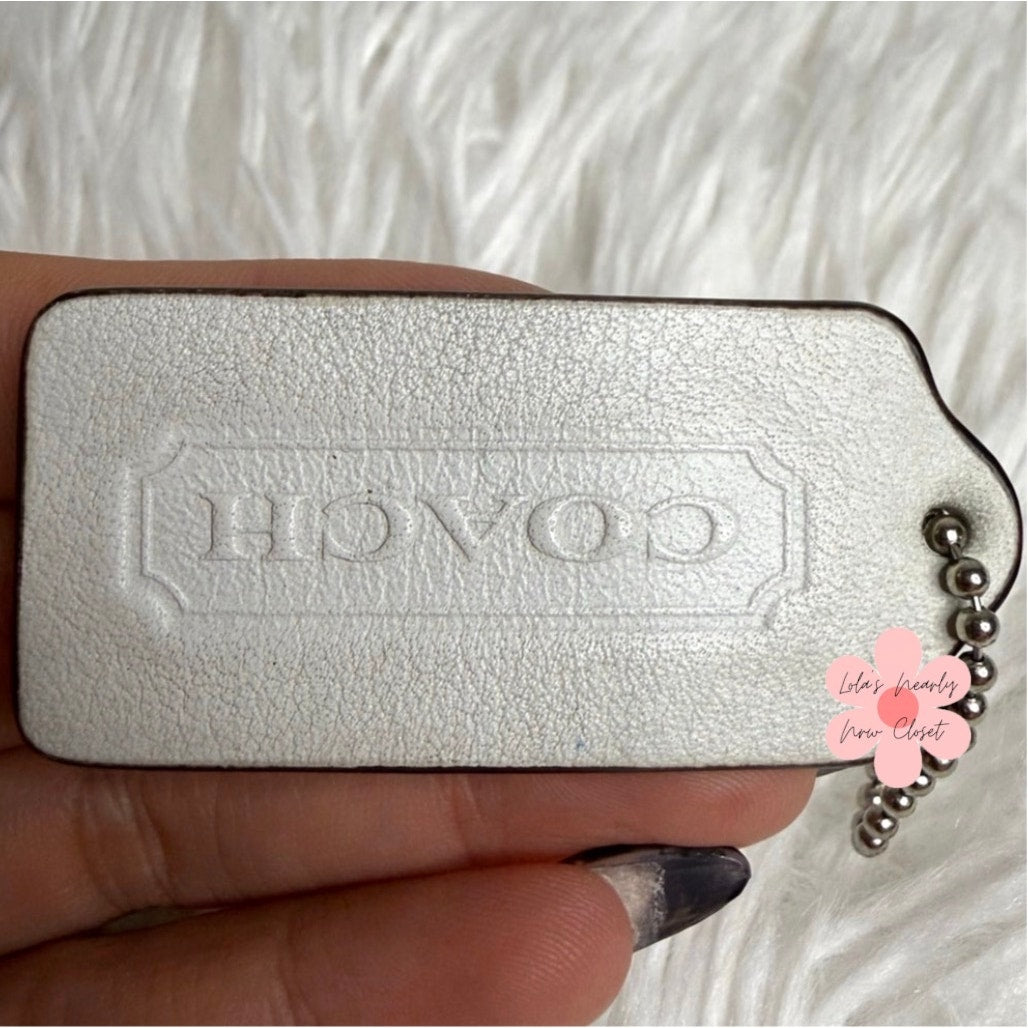 2" COACH Legacy Fob Bag Charm Hang tag Hangtag