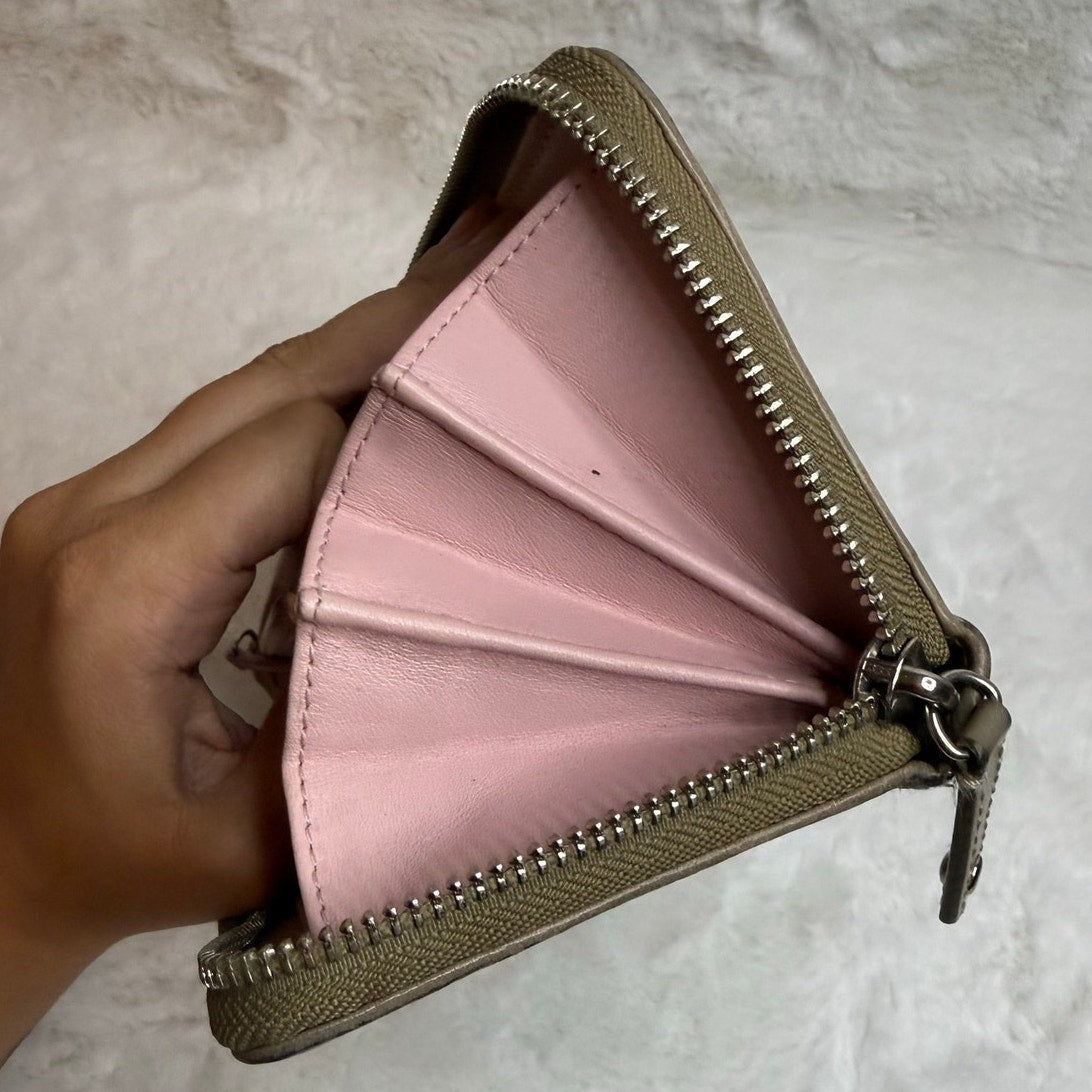 COACH Signature Canvas Zip Around Wallet