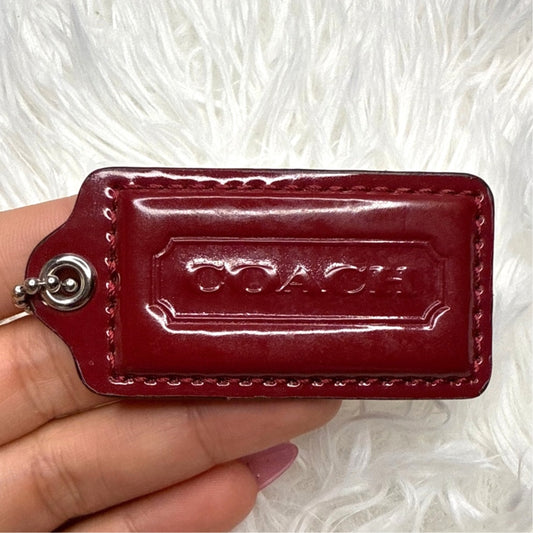 2" COACH Patent Leather Fob Bag Charm Hang tag Hangtag