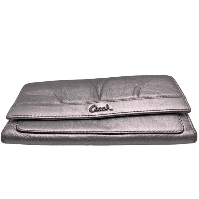 COACH Metallic Silver Wallet