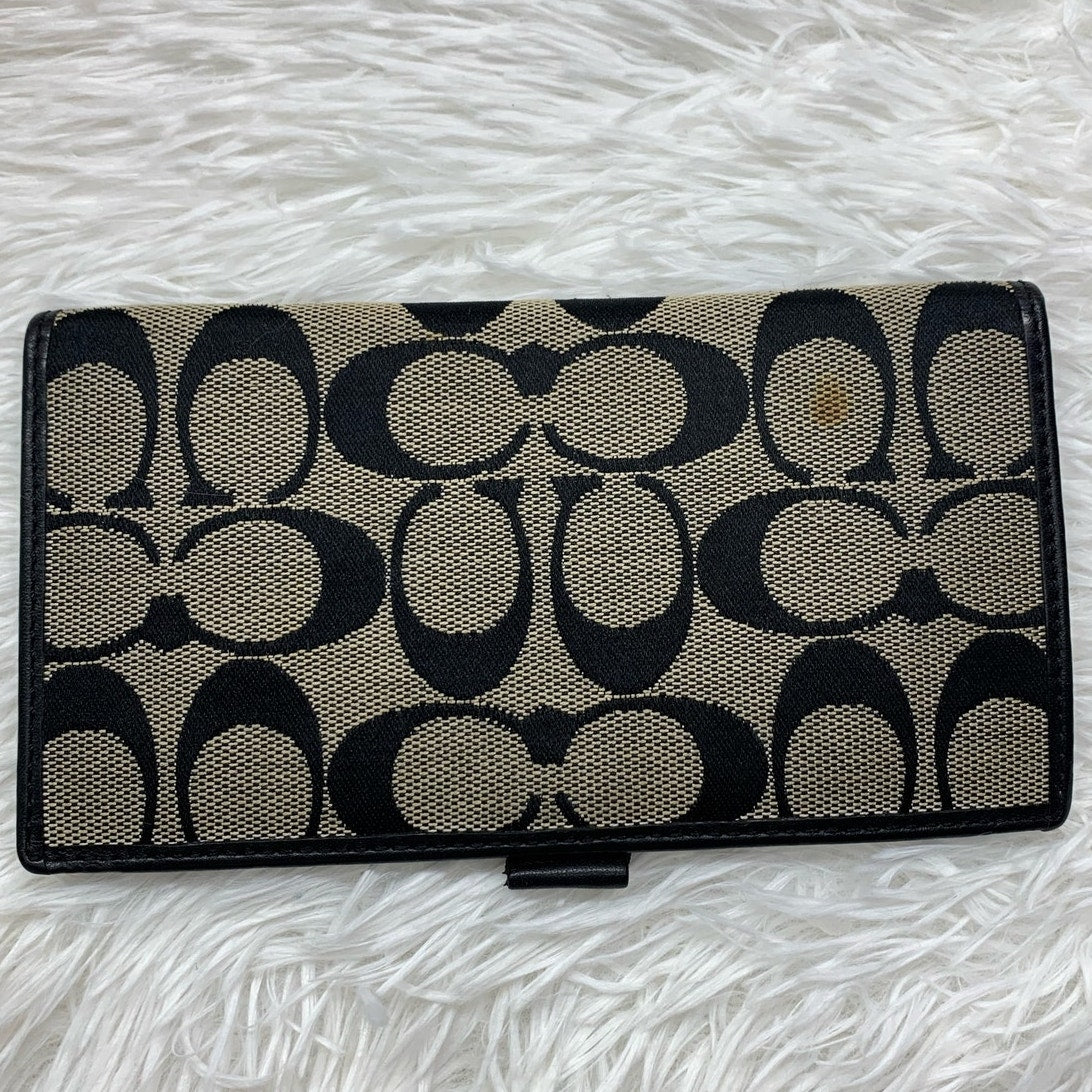 COACH Black and Gray Checkbook