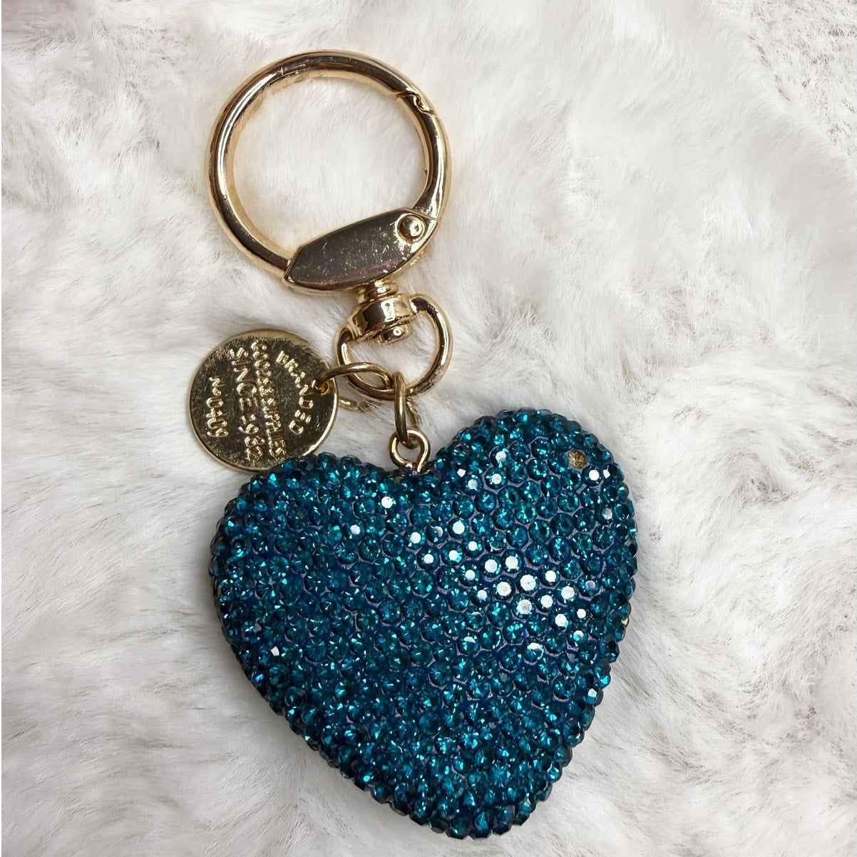Fashion Rhinestone Heart Keychain Crystal Handbag Purse Bag charm