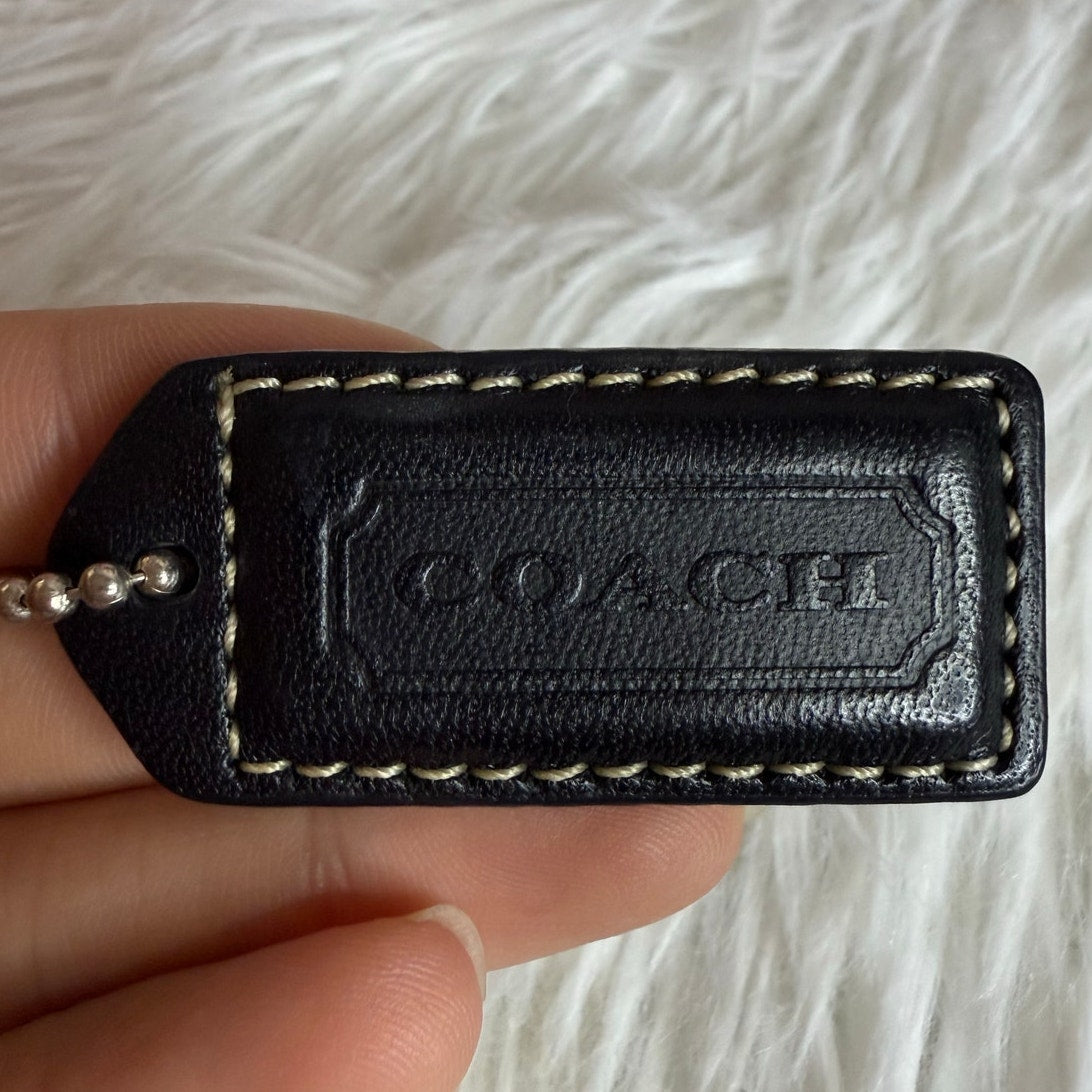 1.5" y2k COACH Vintage Fob Bag Charm Hang tag Hangtag