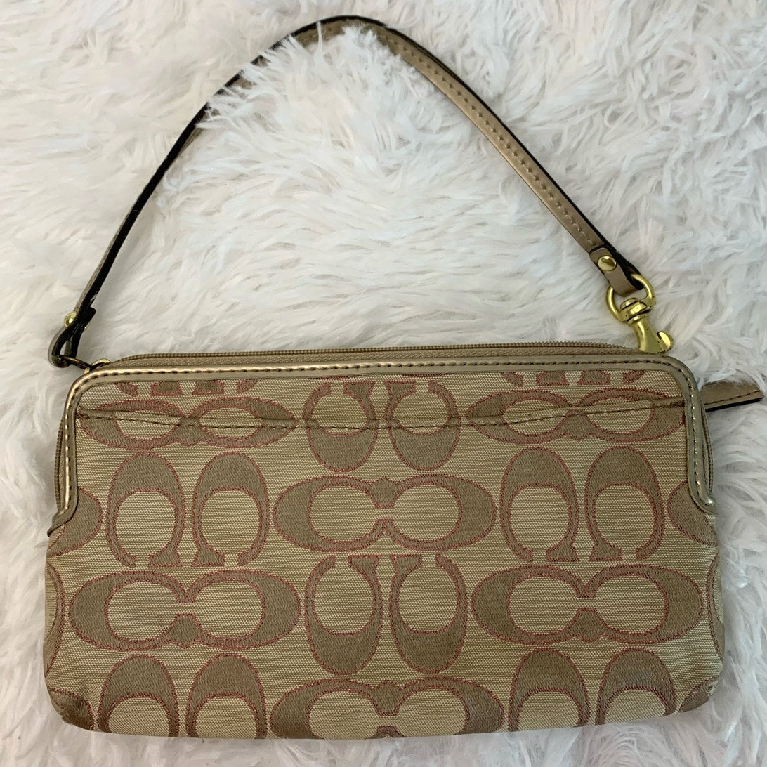 COACH  Signature Canvas Wristlet